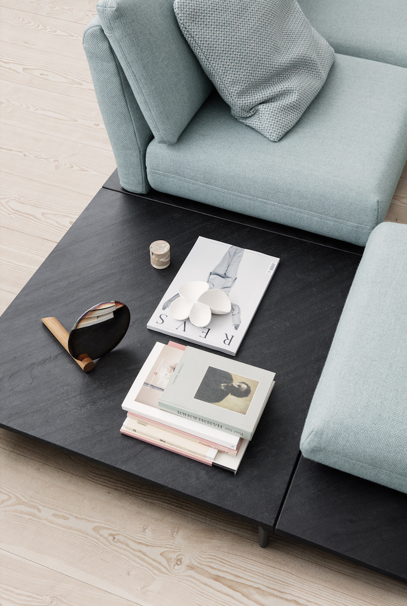 Rolf benz flexibele zitbank met tafel #interieur