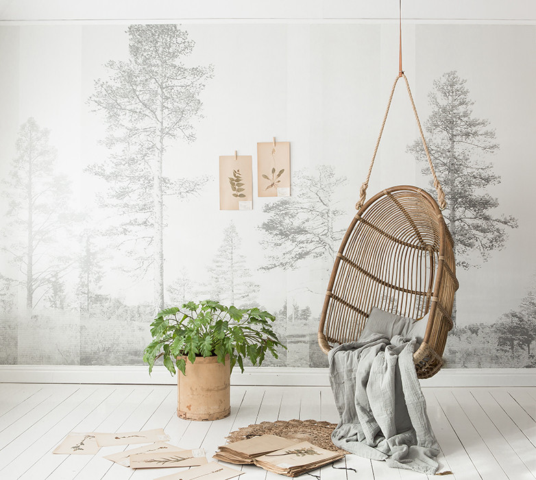 Fotobehang bomen via Nordic Moods geinspireerd door de Scandinavische natuur via Photowall